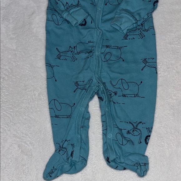 (2 for $10) carters animal footie/ sleeper One Piece with Animal Print - Picture 4 of 6
